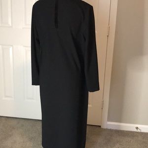 High end black asymmetrical dress